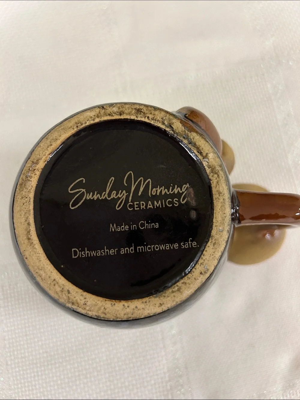 Sunday Morning Ceramics Brown Glazed Mug — Branded Bottom
